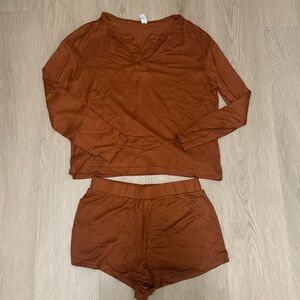 Stars Above Women's Terracotta Pajama Set